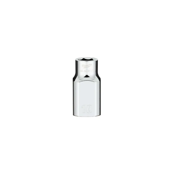 Milwaukee 1/2" Drive10MM Metric 6-Point Socket with FOUR FLAT™ Sides
