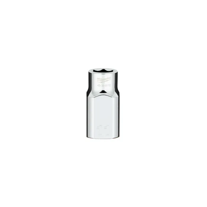 Milwaukee 1/2" Drive 11MM Metric 6-Point Socket with FOUR FLAT™ Sides