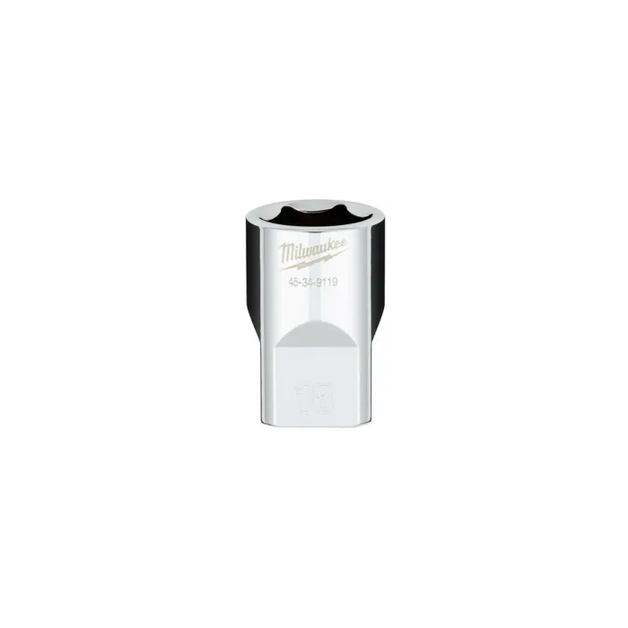 Milwaukee 1/2" Drive 18MM Metric 6-Point Socket with FOUR FLAT™ Sides