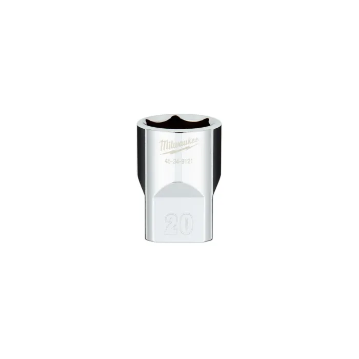 Milwaukee 1/2" Drive 20MM Metric 6-Point Socket with FOUR FLAT™ Sides