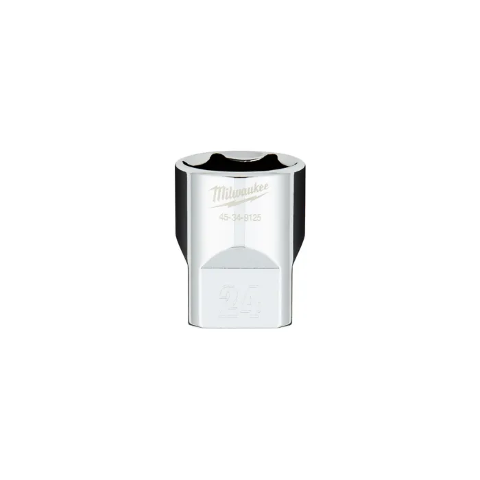 Milwaukee 1/2" Drive 24MM Metric 6-Point Socket with FOUR FLAT™ Sides