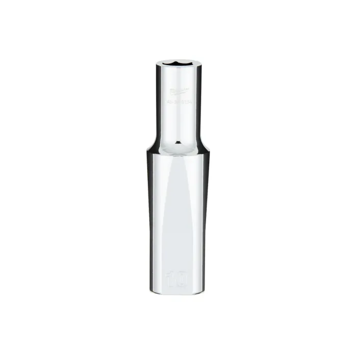 Milwaukee 1/2" Drive 10MM Metric 6-Point Deep Socket with FOUR FLAT™ Sides