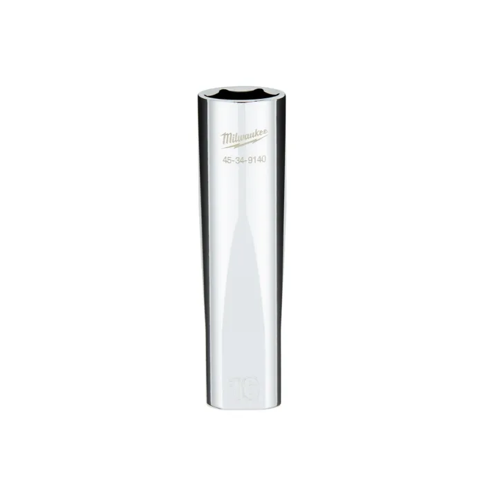 Milwaukee 1/2" Drive 16MM Metric 6-Point Deep Socket with FOUR FLAT™ Sides