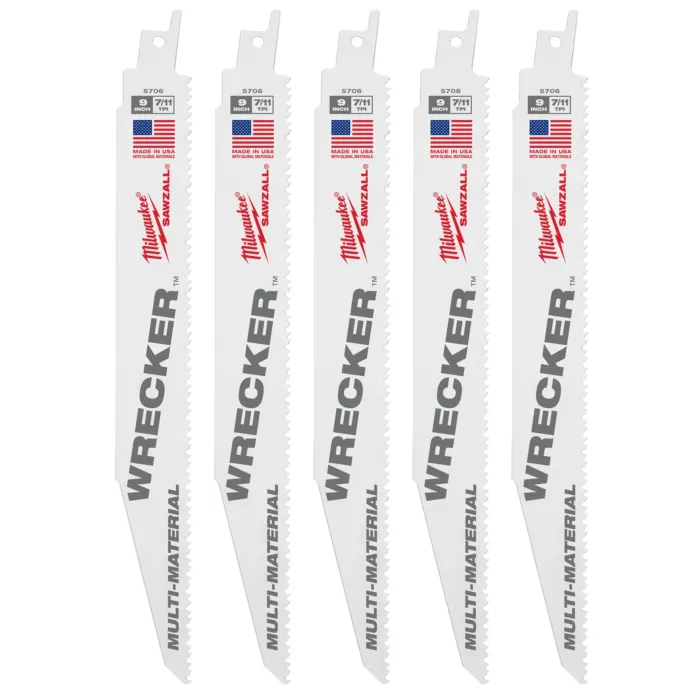 Milwaukee 9" 7/11 TPI WRECKER™ SAWZALL® Blade for Multi-Material (25 PK)