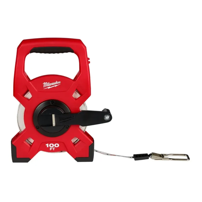 Milwaukee 100ft Fiberglass Open Reel Long Tape Measure