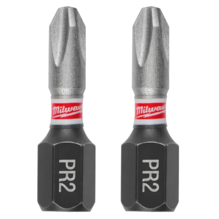Milwaukee SHOCKWAVE™ Impact Duty 1" Reduced Diameter Phillips #2 Drywall Insert Bits (2 PK)