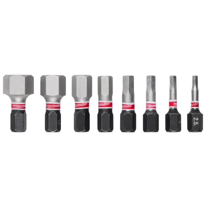 Milwaukee SHOCKWAVE™ Impact Duty 1 in. METRIC HEX Impact Duty Bit Set (8pc)
