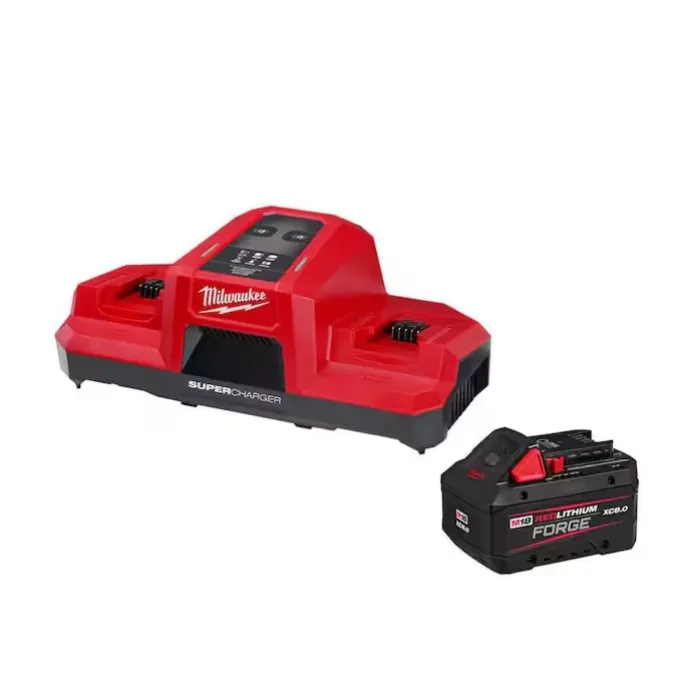 Milwaukee M18 XC8.0 Forge Dual Bay Charger & Battery Pack