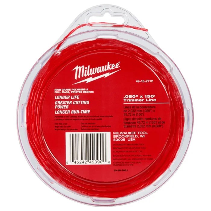 Milwaukee .080" x 150’ Twisted Trimmer Line