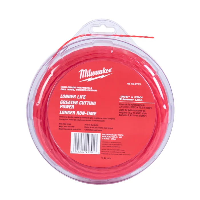 Milwaukee .095" x 250’ (1 lb.) Twisted Trimmer Line