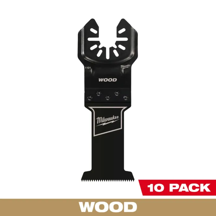 Milwaukee 1-3/8” High Carbon Steel Wood Universal Fit Oscillating Multi-Tool Blade (10 PK)