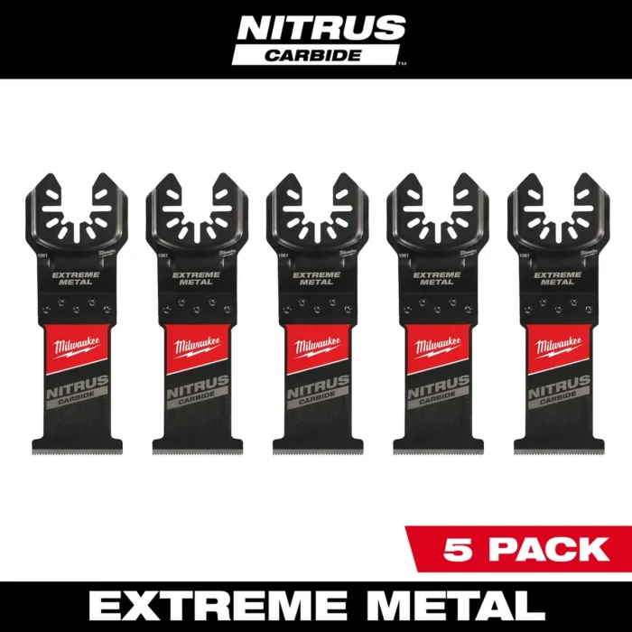 Milwaukee NITRUS™ Carbide Extreme Metal Universal Fit Oscillating Multi-Tool Blade (5pk) 1-3/8 in.