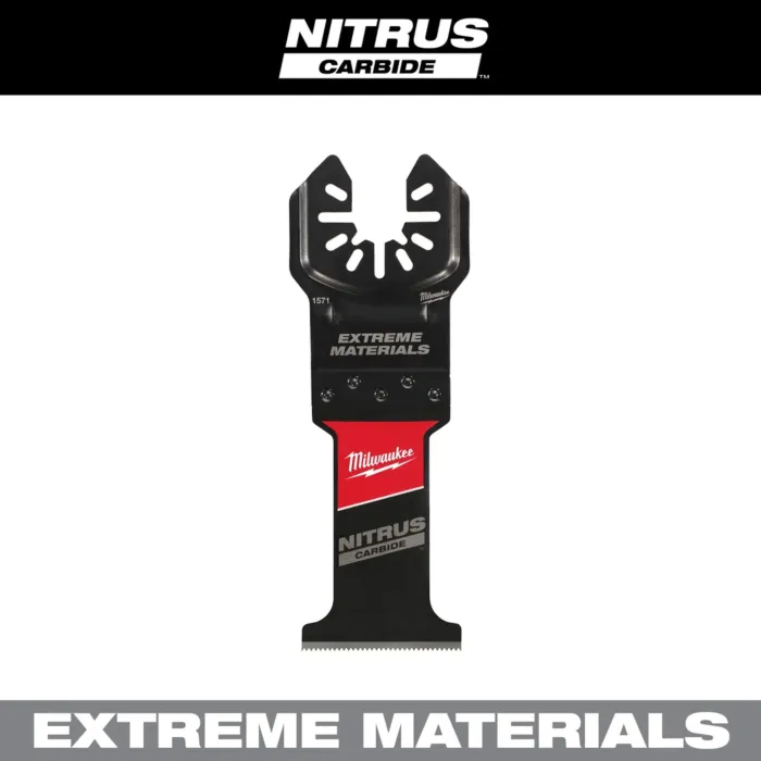 Milwaukee 1-3/8" NITRUS™ Carbide Extreme Materials Universal Fit Oscillating Multi-Tool Blade (1 PK)