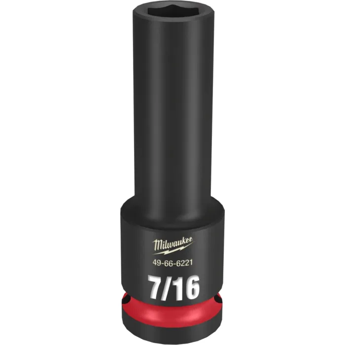 Milwaukee SHOCKWAVE™ Impact Duty 1/2" Drive 7/16" Deep 6 Point Socket