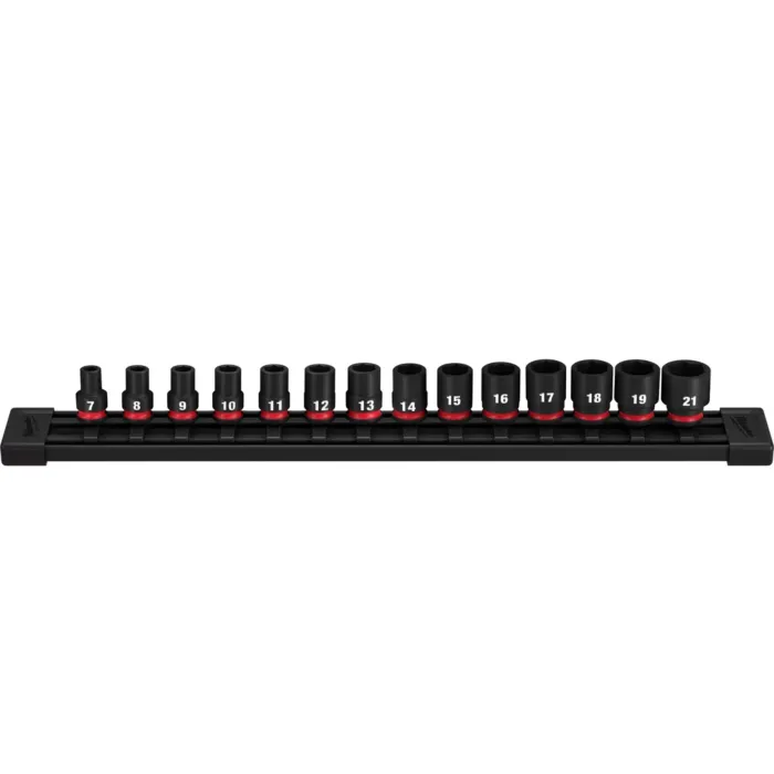 Milwaukee 14PC SHOCKWAVE™ Impact Duty 3/8" Drive Metric Standard 6 Point Socket Set