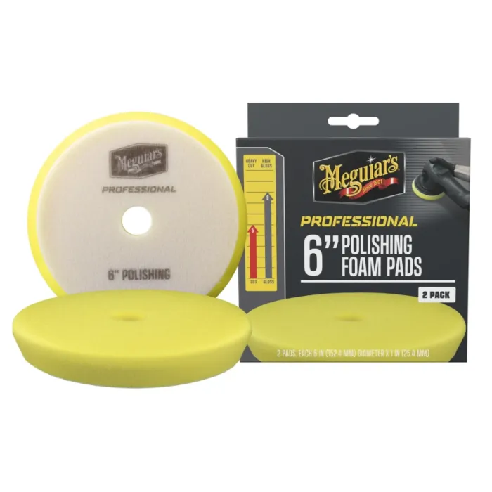 Meguiars Polishing Foam Pad (Yellow - 2pk) 6 in.