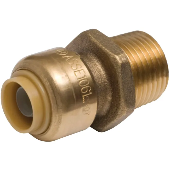 SHARKBITE SharkBite 3/8 In. (1/2 In. OD) x 1/2 In. MNPT Reducing Brass Push-to-Connect Male Adapter
