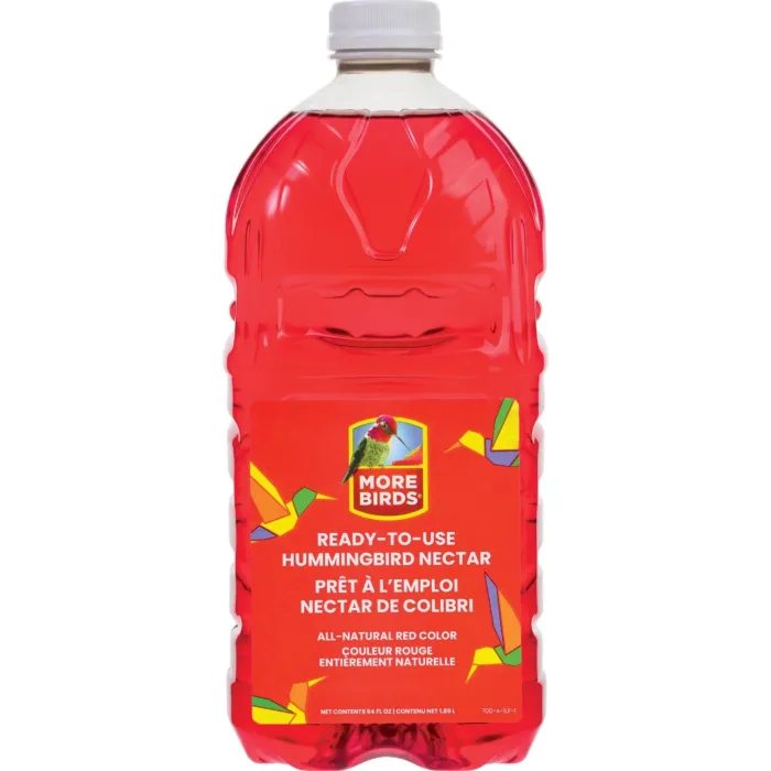 More Birds Ready To Use Liquid Hummingbird Nectar - 64 oz
