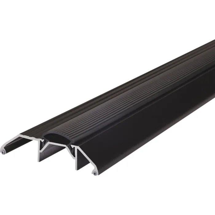 M-D Building Products 3-3/4 In. x 1-1/8 In. x 36 In. Brown Aluminum and Vinyl Heavy-Duty High-Profile Threshold