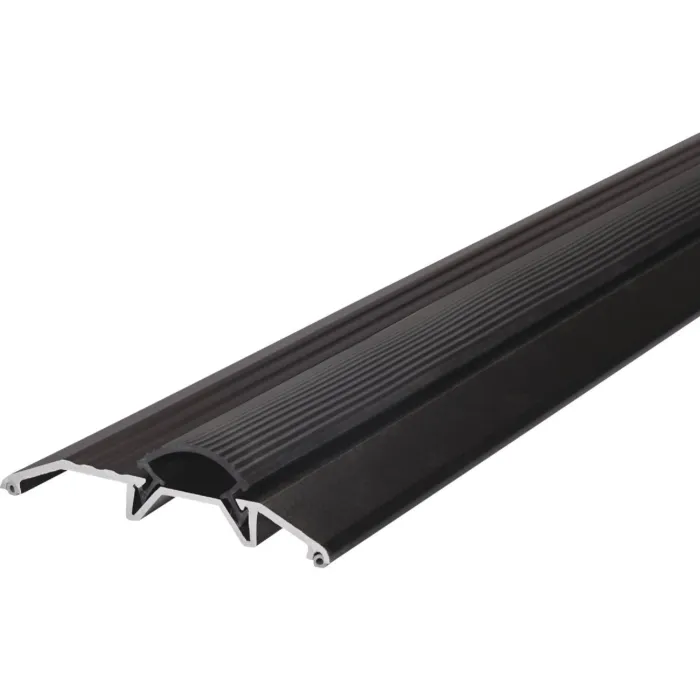 M-D Building Products 3-3/4 In. x 3/4 In. x 36 In. Bright Gold Aluminum and Vinyl Heavy-Duty Low-Profile Threshold