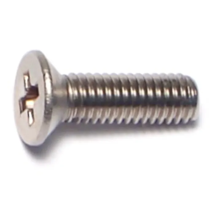 3 mm - 0.50 x 10 mm Machine Screw, Phillips Flat Head, Zinc 