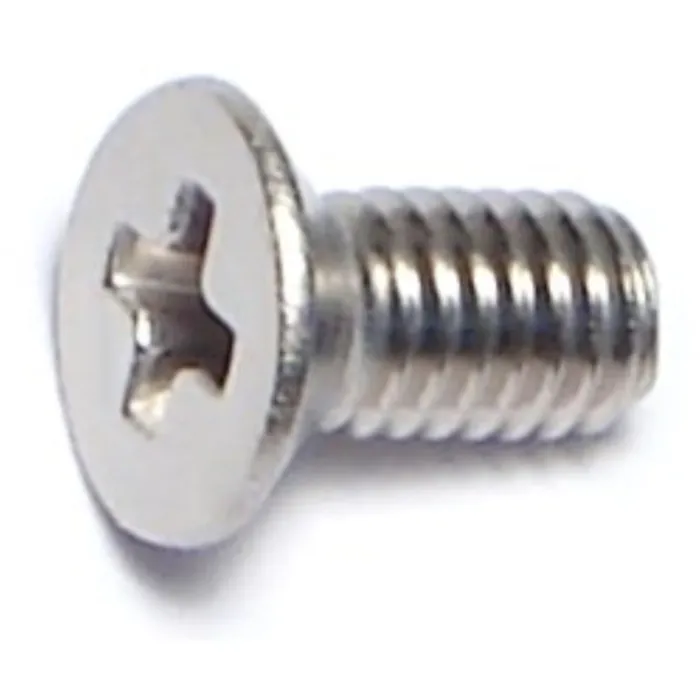 3 mm - 0.50 x 6 mm Machine Screw, Phillips Flat Head, Zinc 