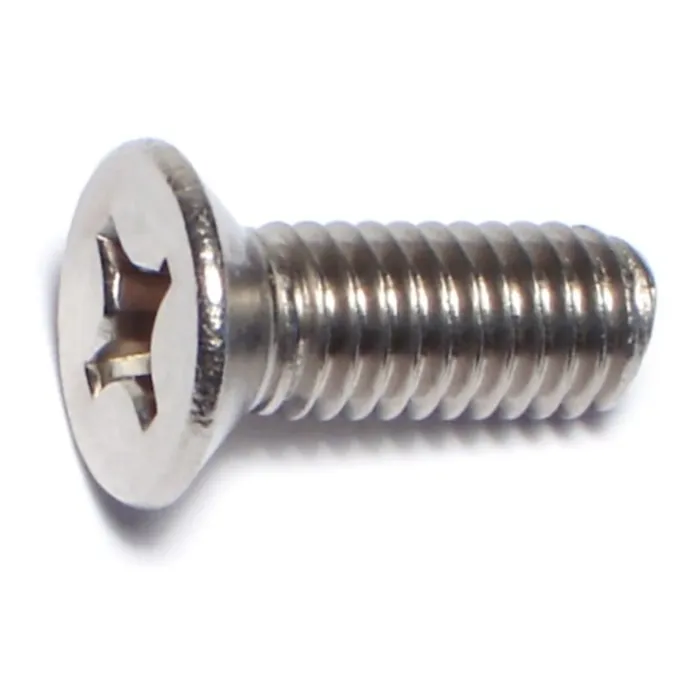 6 mm - 1.00 x 16 mm Machine Screw, Phillips Flat Head, Stainless Steel 
