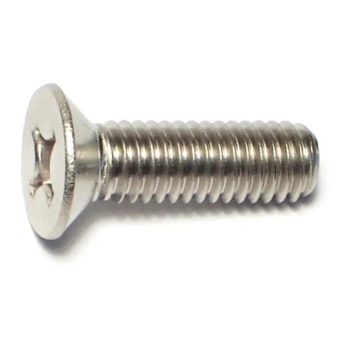 6 mm - 1.00 x 20 mm Machine Screw, Phillips Flat Head, Stainless Steel 