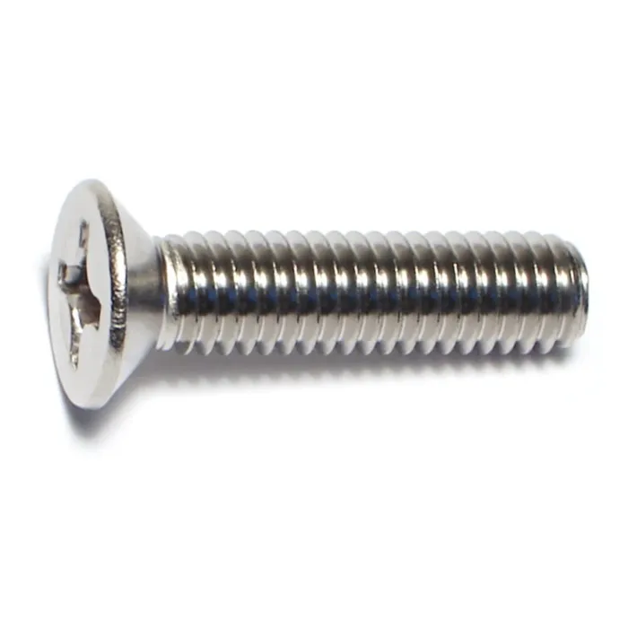 6 mm - 1.00 x 25 mm Machine Screw, Phillips Flat Head, Stainless Steel 