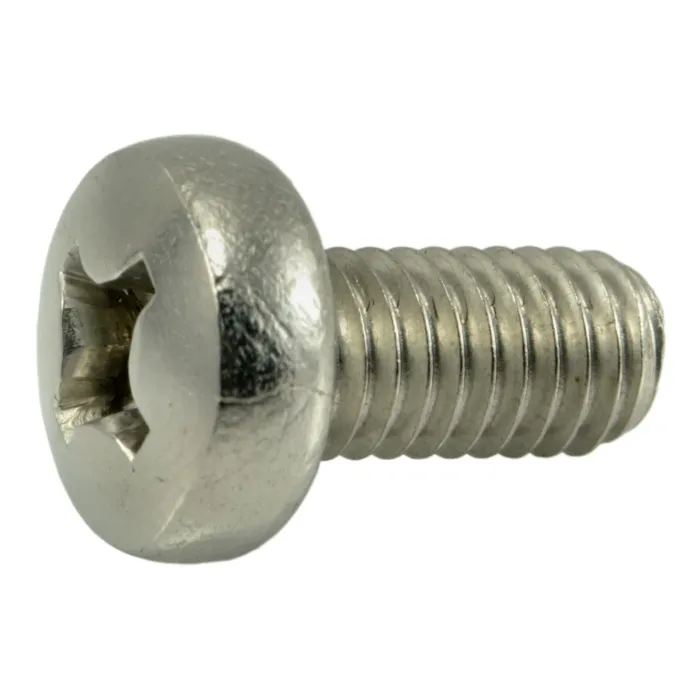 6 mm - 1.00 x 12 mm Machine Screw, Phillips Pan Head, Zinc 