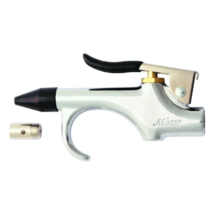 Milton Air Blow Gun 1/4" NPT Pneumatic Blow Tool w/ Rubber and Safety Tip Nozzles - S-148