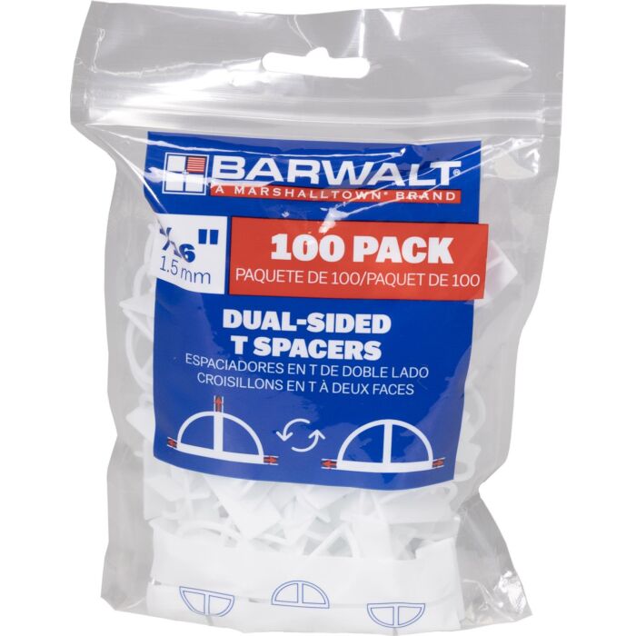 Marshalltown Dual-Sided T-spacer 1/16" 100 pk