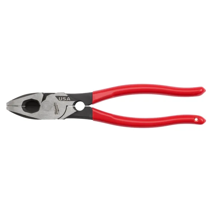 Milwaukee 9" Lineman's Dipped Grip Pliers w/ Thread Cleaner (USA)
