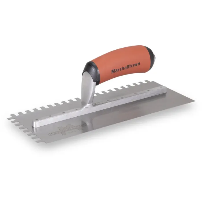 Marshalltown Standard Square Notched Trowel 11 in. x 4-1/2 in. with DuroSoft® Handle