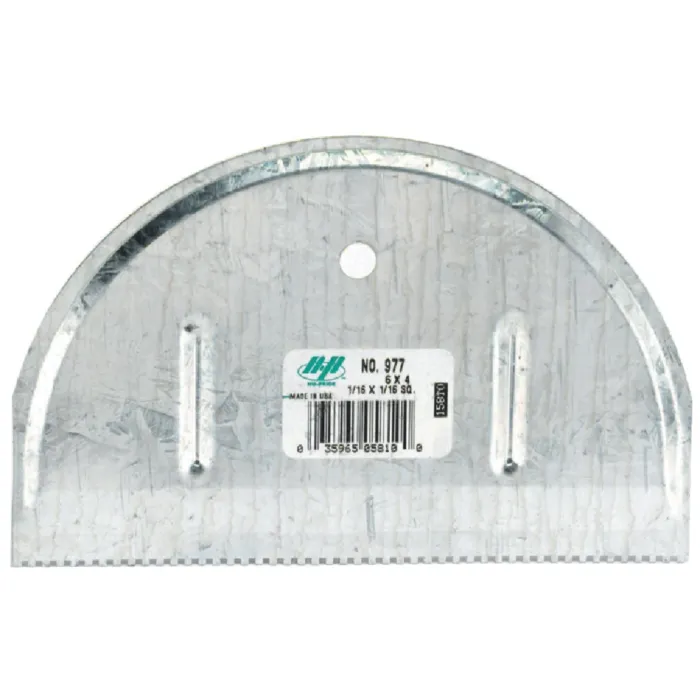 Marshalltown QLT 1/16 In. Square-Notch Half Moon Adhesive Spreader