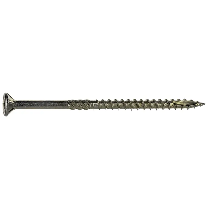 #10 x 3-1/2" Star Flat Head, Wood Screw, Yellow Zinc (Bulk Box 1 lb)
