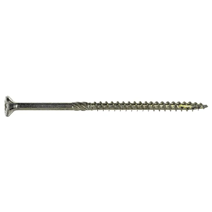 #10 x 4" Star Flat Head, Wood Screw, Yellow Zinc (Bulk Box 1 lb)