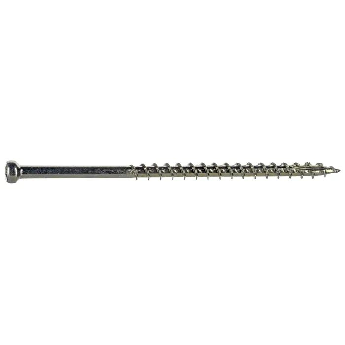 #8 x 3" Star Drive, Trim Head Screw, Yellow Zinc (Bulk Box 1 lb)
