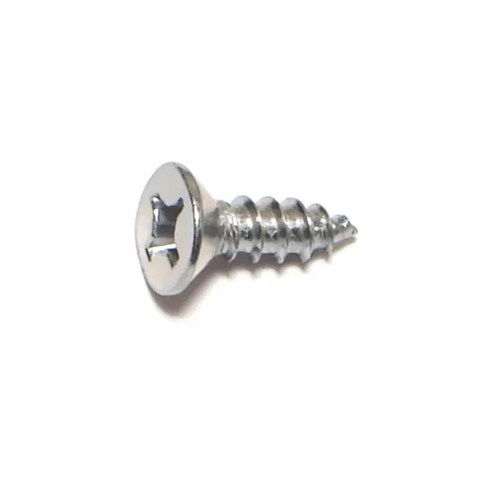 #10 x 5/8" Phillips Flat Head, Wood Screw, Zinc (Bulk Box 1 lb)