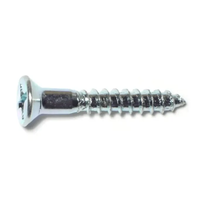 #10 x 1-1/4" Phillips Flat Head, Wood Screw, Zinc (Bulk Box 1 lb)