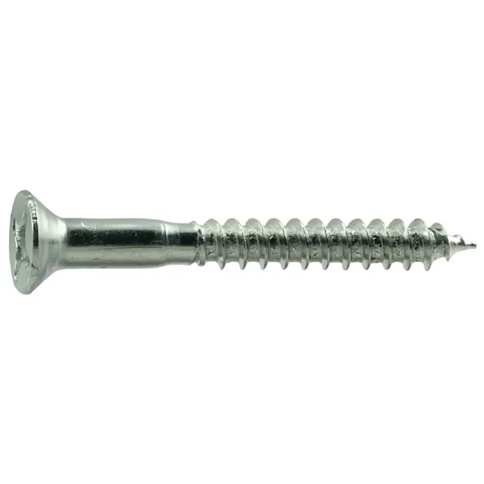 #10 x 1-3/4" Phillips Flat Head, Wood Screw, Zinc (Bulk Box 1 lb)