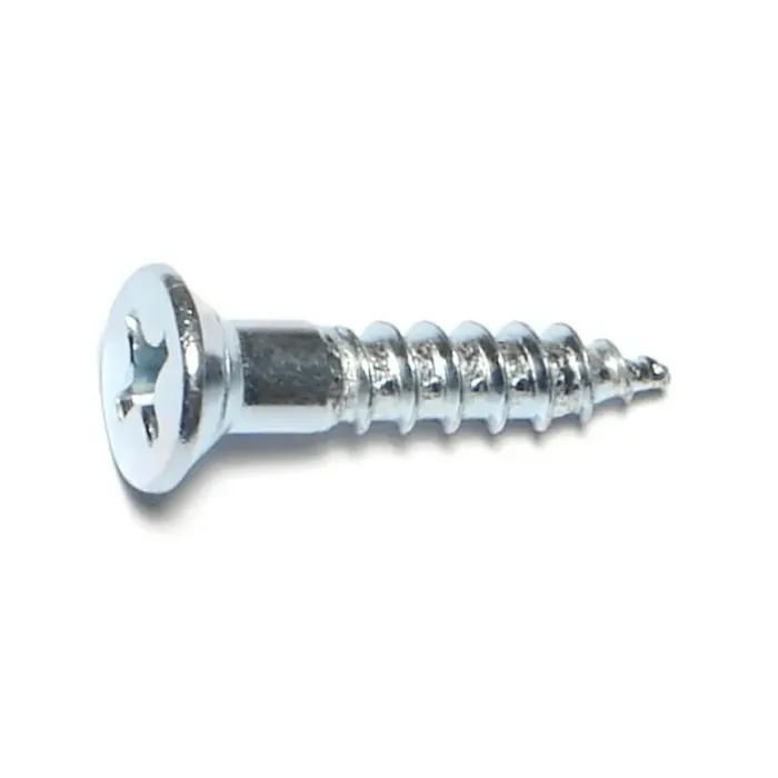 #14 x 1-1/4" Phillips Flat Head, Wood Screw, Zinc (Bulk Box 1 lb)