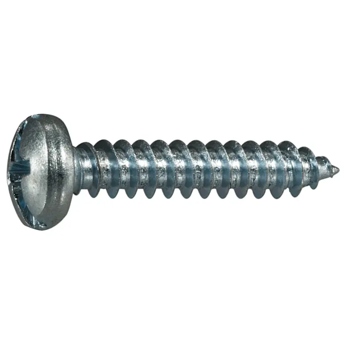 #10 x 1" Combo Pan Head, Sheet Metal Screw, Zinc (Bulk Box 1 lb)