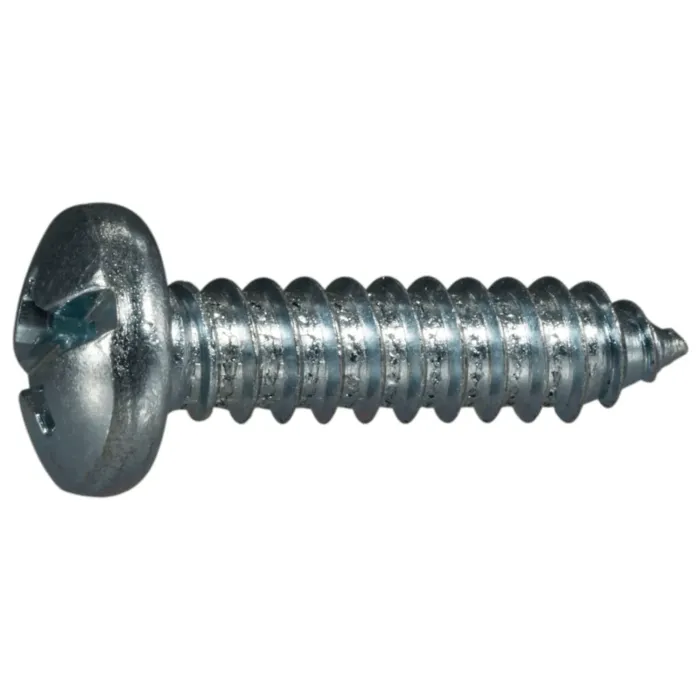 #14 x 1" Combo Pan Head, Sheet Metal Screw, Zinc (Bulk Box 1 lb)