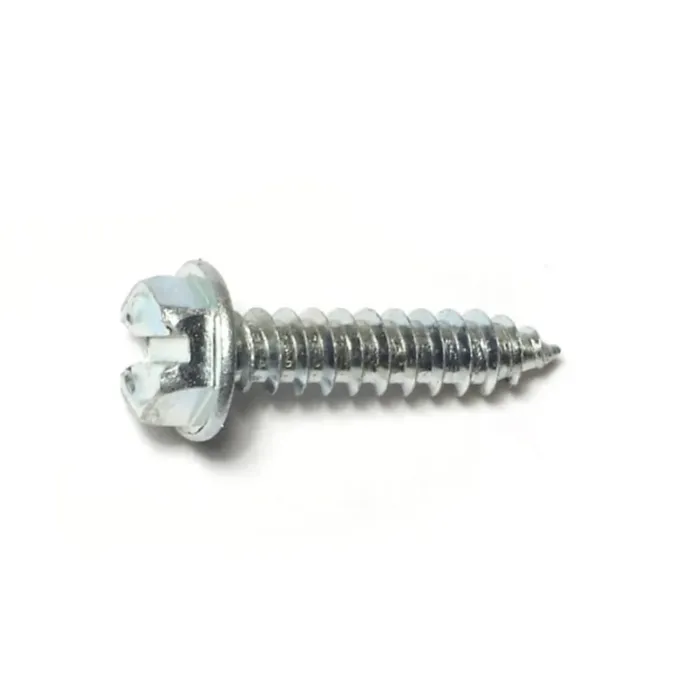 #8 x 3/4" Slotted Hex Washer Head, Sheet Metal Screw, Zinc (Bulk Box 1 lb)