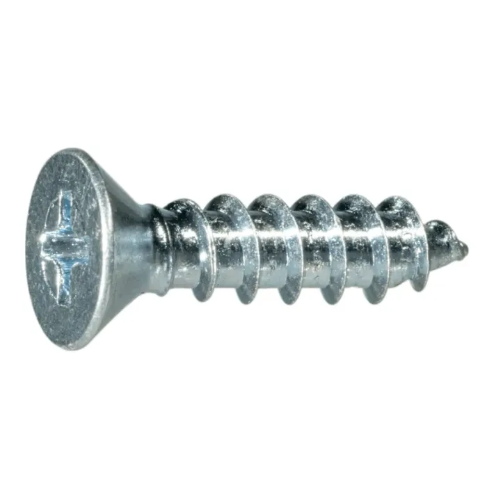 #10 x 3/4" Phillips Flat Head, Sheet Metal Screw, Zinc (Bulk Box 1 lb)