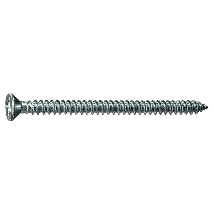 #12 x 3" Phillips Flat Head, Sheet Metal Screw, Zinc (Bulk Box 1 lb)