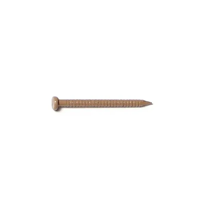 1" Oak Brown Painted Steel Panel Flat Head Nails
