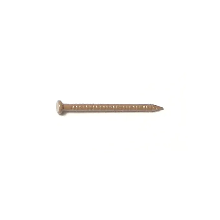 1" Dark Oak Brown Painted Steel Panel Flat Head Nails