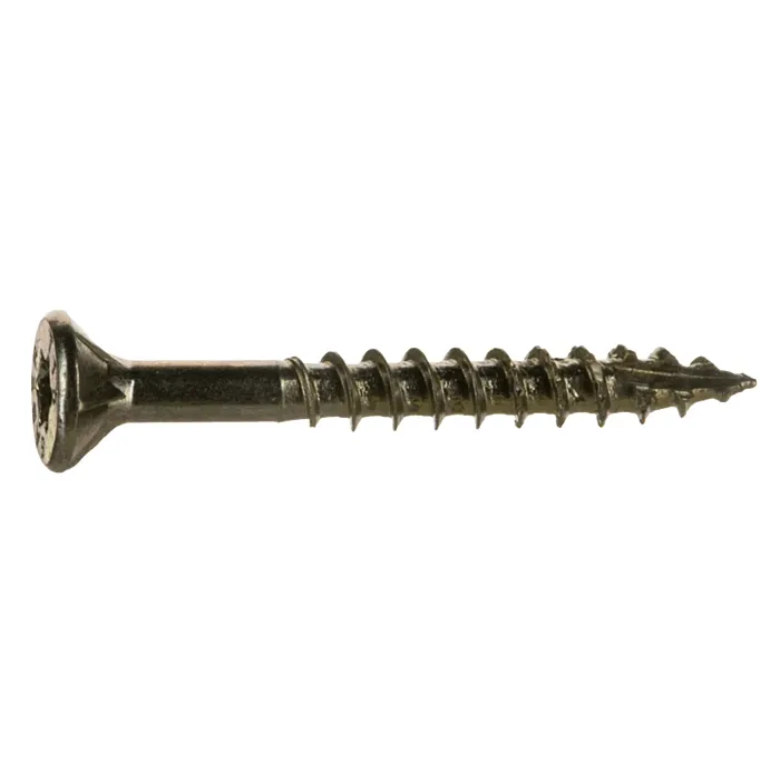#6 x 1-1/4" Star Flat Head, Wood Screw, Yellow Zinc (Bulk Box 1 lb)